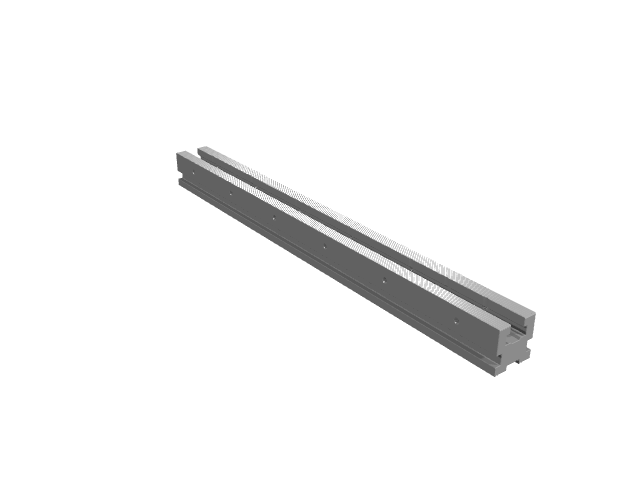 3D render variant of the medium T-slot extrusion rail.