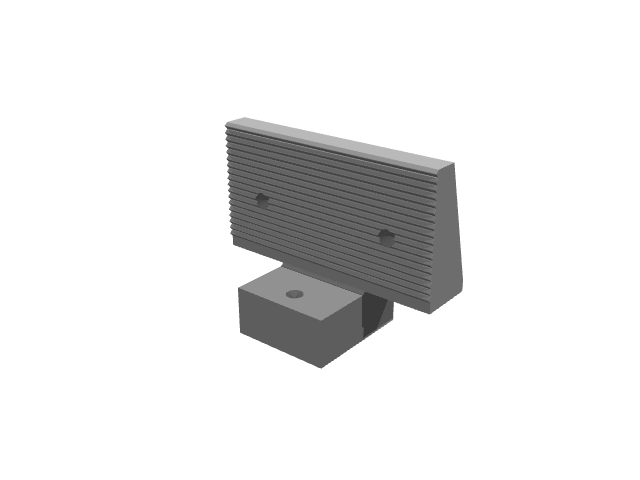 3D render of a grooved clamping jaw assembly variant.