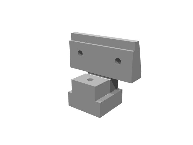3D render variant of the smooth clamping jaw component.