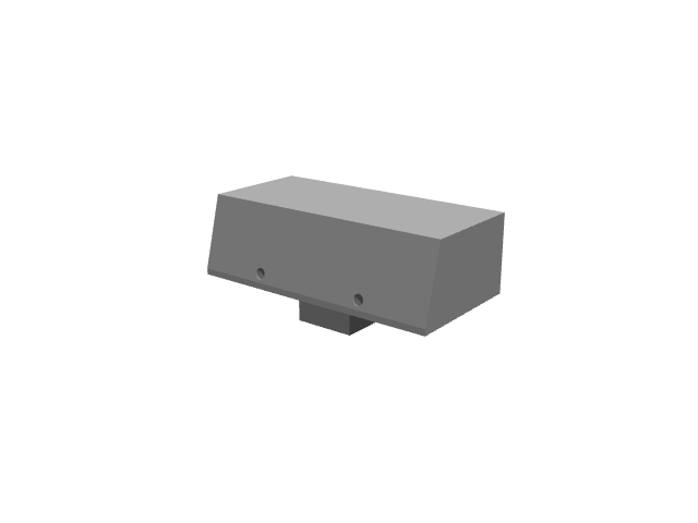 3D render variant of the rectangular jaw insert block showing smooth matte shading.