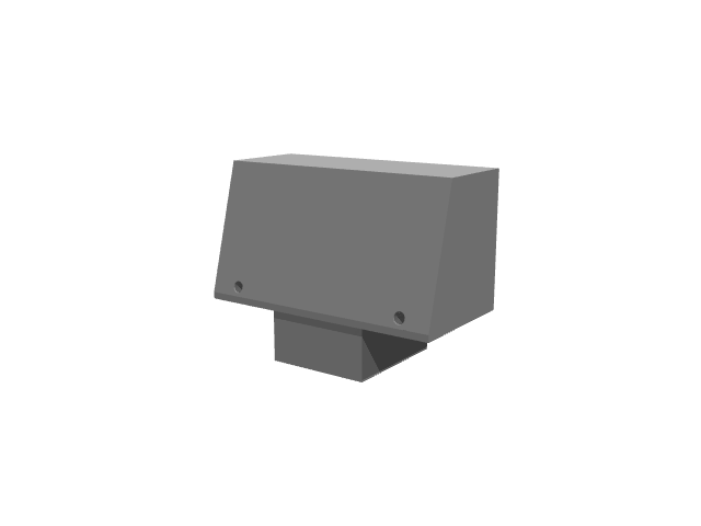 3D render of the modular jaw insert block under sharp angular studio lighting.