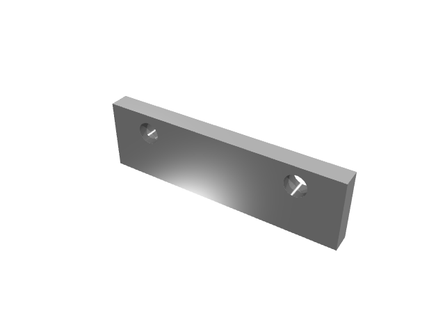 3D render of a low-profile rectangular mounting plate variant.